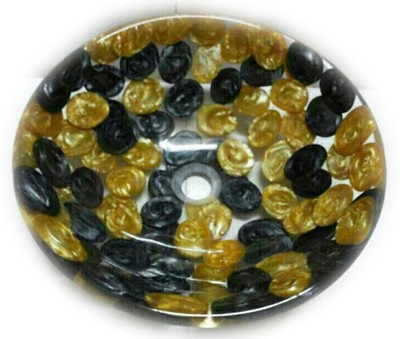 

Erica Basin E111 Table Top Basin(Golden, Black)