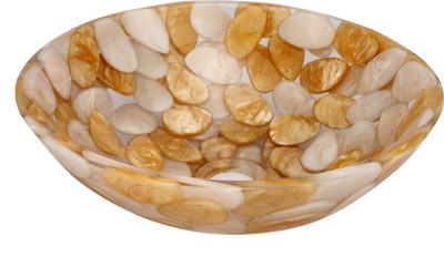 

Zahab GOLDEN ROUND RESIN WASH BASIN G101 Table Top Basin(GOLDEN)