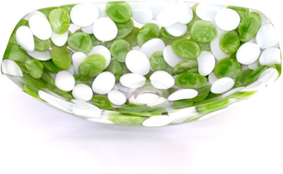 

Mudit Resin Mu3 Table Top Basin(Green, White)
