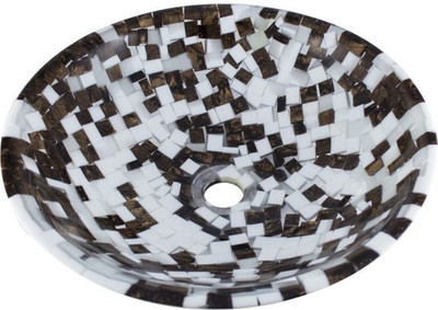 

MUDIT Resin M22 Table Top Basin(Brown, White)