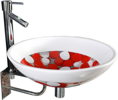 

Lucky White - Red Stones SRP03 Table Top Basin(White - Red Stones)