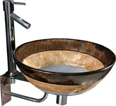 

Lucky Round Painted Golden Purple SRR16 Table Top Basin(Round Painted Golden Purple)