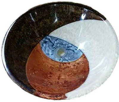 

Mudit Resin M13 Table Top Basin(Brown, White, Blue)