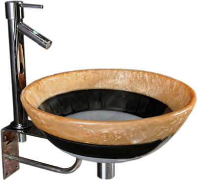 

Lucky Round Painted Golden Black SRR07 Table Top Basin(Round Painted Golden Black)
