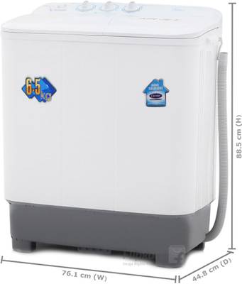 Midea 6.5 kg Semi Automatic Top Load Washing Machine (MWMSA065M02) 
