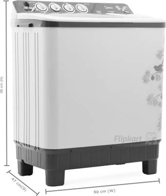 Midea 8 kg Semi Automatic Top Load Washing Machine (MWMSA080015) 