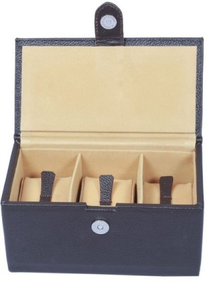Ystore YWB13BR Watch Box(Brown, Holds 3 Watches)   Watches  (Ystore)