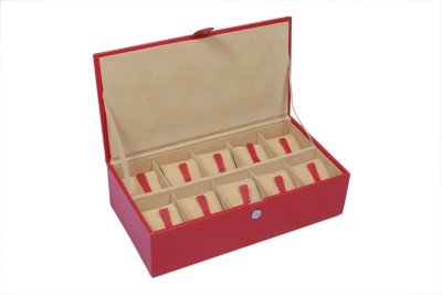 Ystore YWB25RD Watch Box(Red, Holds 10 Watches)   Watches  (Y Store)