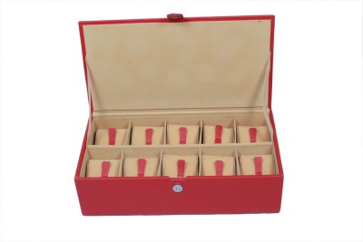 Ystore YWB25RD Watch Box(Red, Holds 10 Watches)   Watches  (Ystore)