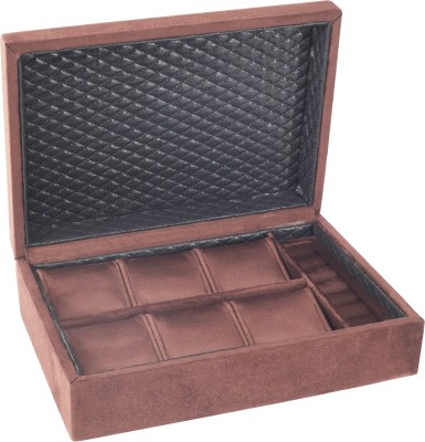D'SIGNER JEWELLERY BRN Watch Box(BROWN, Holds 6 Watches)   Watches  (D'signer)