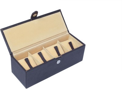 Ystore YWB14BR Watch Box(Blue, Holds 4 Watches)   Watches  (Y Store)