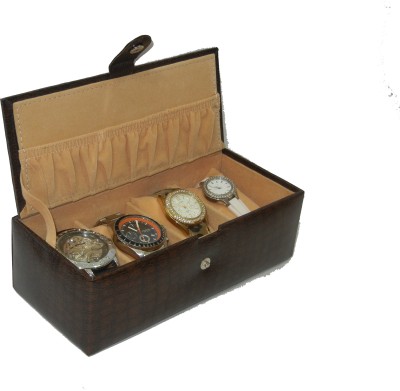 Borse BWC002 Watch Box(Brown, Holds 4 Watches)   Watches  (Borse)
