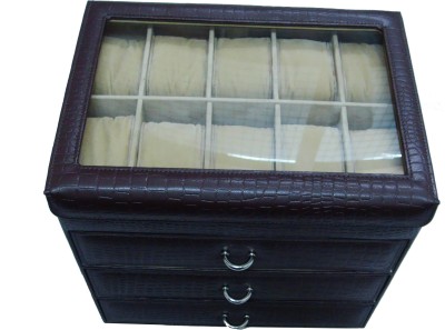 Essart Protection Case for watches Watch Box(Brown, Holds 40 Watches)   Watches  (Essart)