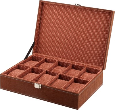 Anything & Everything Brown 10 Watch Box(Brown, Holds 10 Watches)   Watches  (Anything & Everything)
