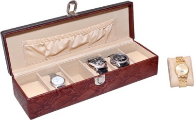 View Essart Protection Watch Box(Red, Holds 6 Watches)  Price Online