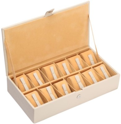 Ystore YWAB6CR Watch Box(Cream, Holds 12 Watches)   Watches  (Y Store)