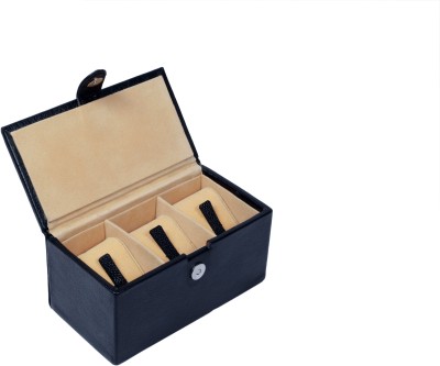 Ystore YWB13BL Watch Box(Black, Holds 3 Watches)   Watches  (Y Store)