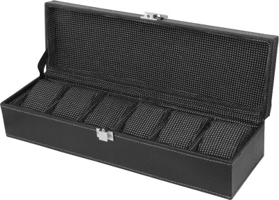 a&e Tie & Watch Box(Black, Holds 6 Watches)   Watches  (A&E)