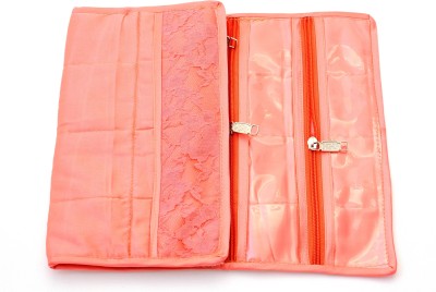 K&P Satin Pouch Watch Box(Peach, Holds 6 Watches)   Watches  (K&P)