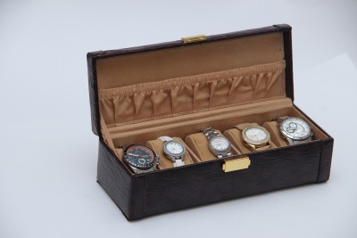 Borse WC001 Watch Box(Brown, Holds 5 Watches)   Watches  (Borse)