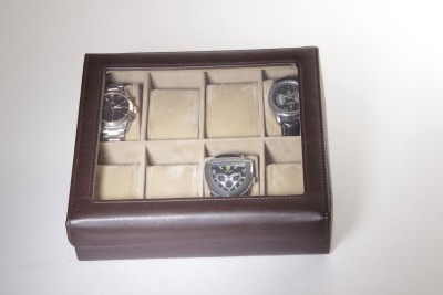 View Essart Watch Box(Dark Brown, Holds 8 Watches)  Price Online