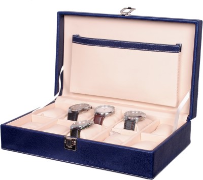 Fico Deco-3 Watch Box(Blue, Holds 10 Watches)   Watches  (Fico)