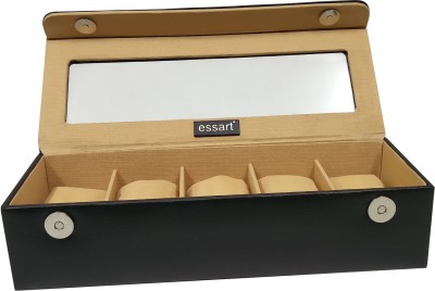 Essart 10005-P-Black Watch Box(Black, Holds 5 Watches)   Watches  (Essart)