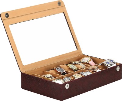 The Runner Solid Watch Box(Brown, Beige, Holds 12 Watches)   Watches  (The Runner)