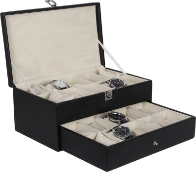 Hardcraft Drock-01 Watch Box(Black, Holds 20 Watches)   Watches  (Hardcraft)