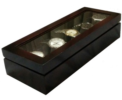 SLK Wooden Watch Box(Black, Holds 5 Watches)   Watches  (SLK)