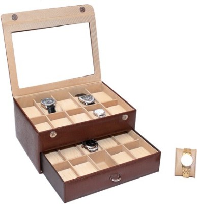 Essart Case 5 Watch Box(Brown, Holds 20 Watches)   Watches  (Essart)