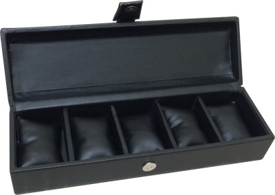 Omax Organizer Case Kit Watch Box(Black, Holds 5 Watches)   Watches  (Omax)