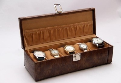 Borse WC004 Watch Box(Brown, Holds 5 Watches)   Watches  (Borse)