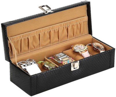 Valley leather Watch Box(Black, Holds 5 Watches)   Watches  (Valley)
