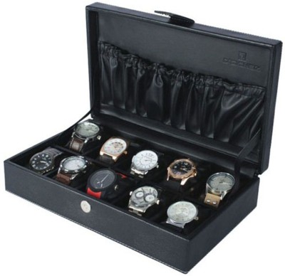 D'SIGNER DSG10BLK Watch Box(Black, Holds 10 Watches)   Watches  (D'signer)