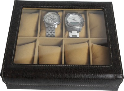 Felicita Spacious Watch Box(Brown, Holds 8 Watches)   Watches  (Felicita)