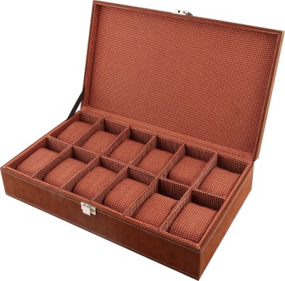 Anything & Everything Brown 12 Watch Box(Brown, Holds 12 Watches)   Watches  (Anything & Everything)