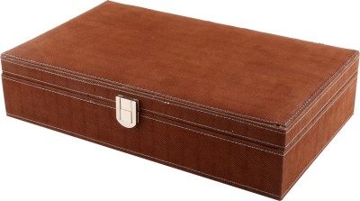 A&E Brown 12 Tie & Watch Box(Brown, Holds 12 Watches)   Watches  (A&E)