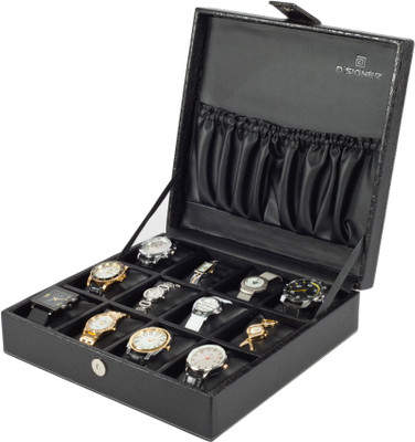 

D'signer DSG12BLKCROC Watch Box(Black, Holds 12 Watches)