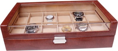 View Essart Case 15 Watch Box(Tan, Holds 12 Watches)  Price Online