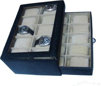 View Essart Protection Case for watches Watch Box(Black, Holds 20 Watches)  Price Online