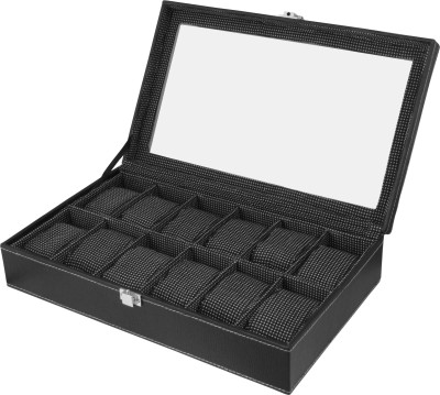a&e Tie & Watch Box(Black, Holds 12 Watches)   Watches  (A&E)