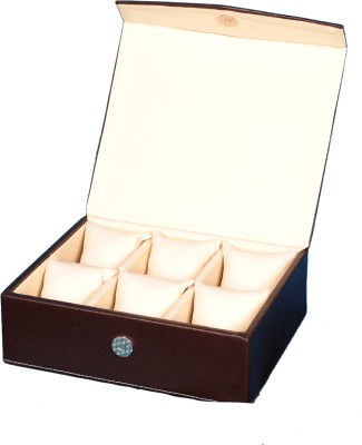 Fico Watch Box(Brown, Holds 6 Watches)   Watches  (Fico)