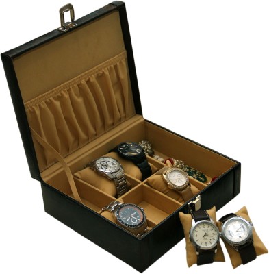Borse BWC005 Watch Box(Black, Holds 6 Watches)   Watches  (Borse)