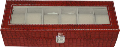 

Decorika Fab-R Watch Box(Red, Holds 6 Watches)