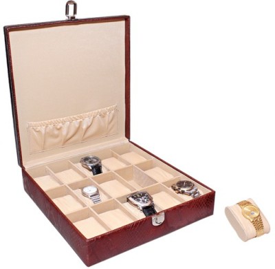View Essart Protection Watch Box(Red, Holds 18 Watches)  Price Online