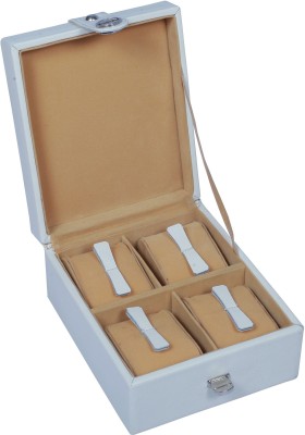 Y Store YWB22WH Watch Box(Off-White, Holds 4 Watches)   Watches  (Y Store)