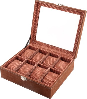 Anything & Everything Brown Transparent 08 Watch Box(Brown, Holds 08 Watches)   Watches  (Anything & Everything)