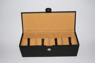 View Y Store YWAB8BL Watch Box(Black, Holds 4 Watches)  Price Online