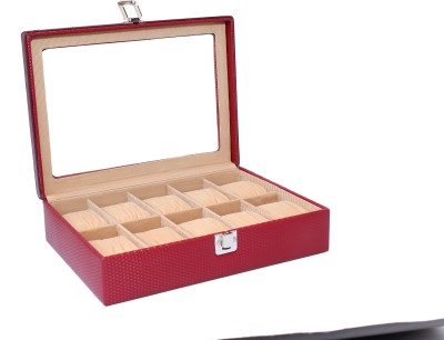 View Essart Protection Watch Box(Maroon, Holds 10 Watches)  Price Online